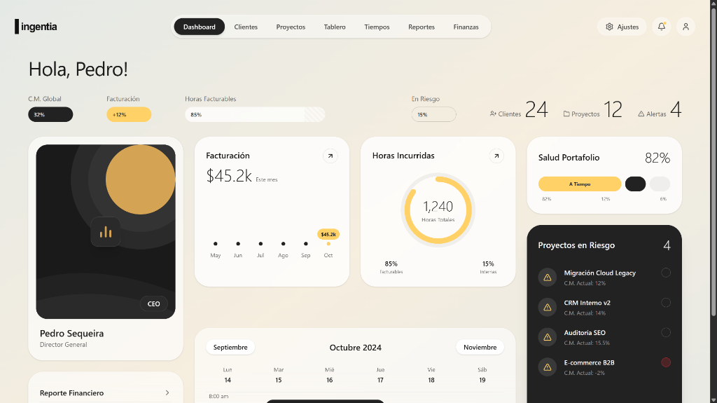 Dashboard de control operativo